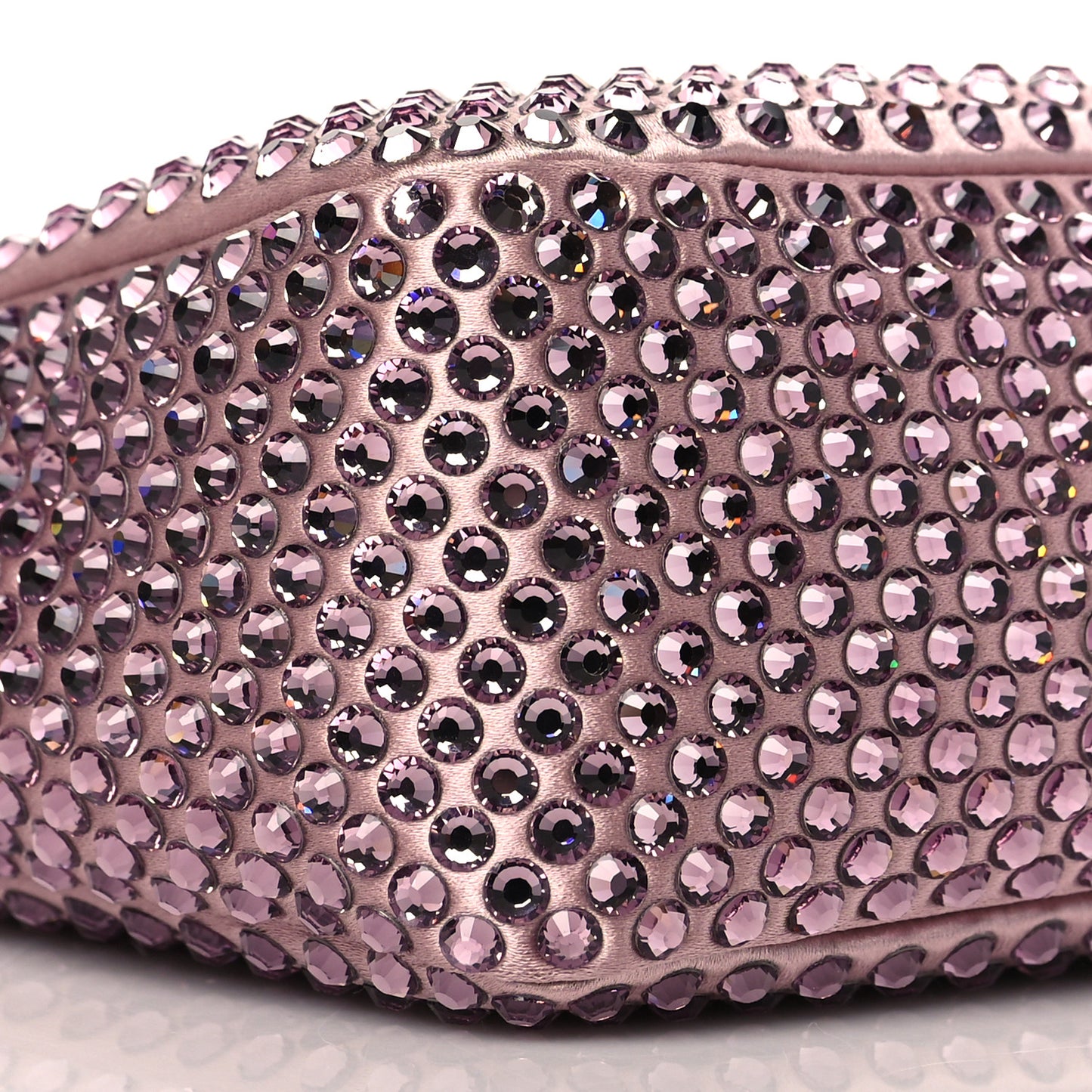 Satin Crystal Mini Re-Edition 2000 Bag Alabastro