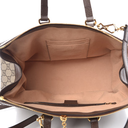 Gucci GG Supreme Monogram Web Medium Ophidia Tote Bag Brown 6 of 8