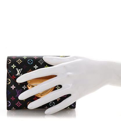 Louis Vuitton Monogram Multicolor Joey Wallet Black Violet 2 of 15