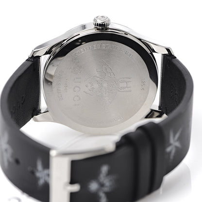 Gucci Stainless Steel Calfskin 38mm G-Timeless Bee Star Hologram Quartz Watch Black 5 of 6
