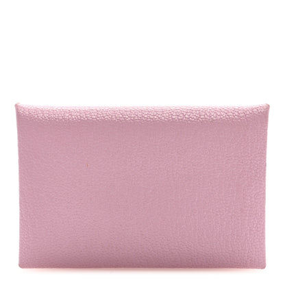 Hermes Chevre Mysore Calvi Card Case Mauve Sylvestre 1 of 6