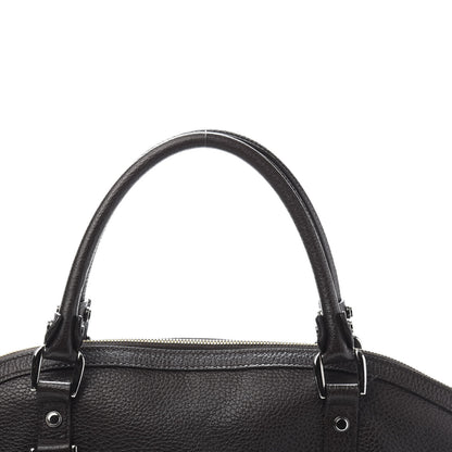 Gucci Pebbled Calfskin Medium GG Convertible Dome Satchel Dark Brown 17 of 17