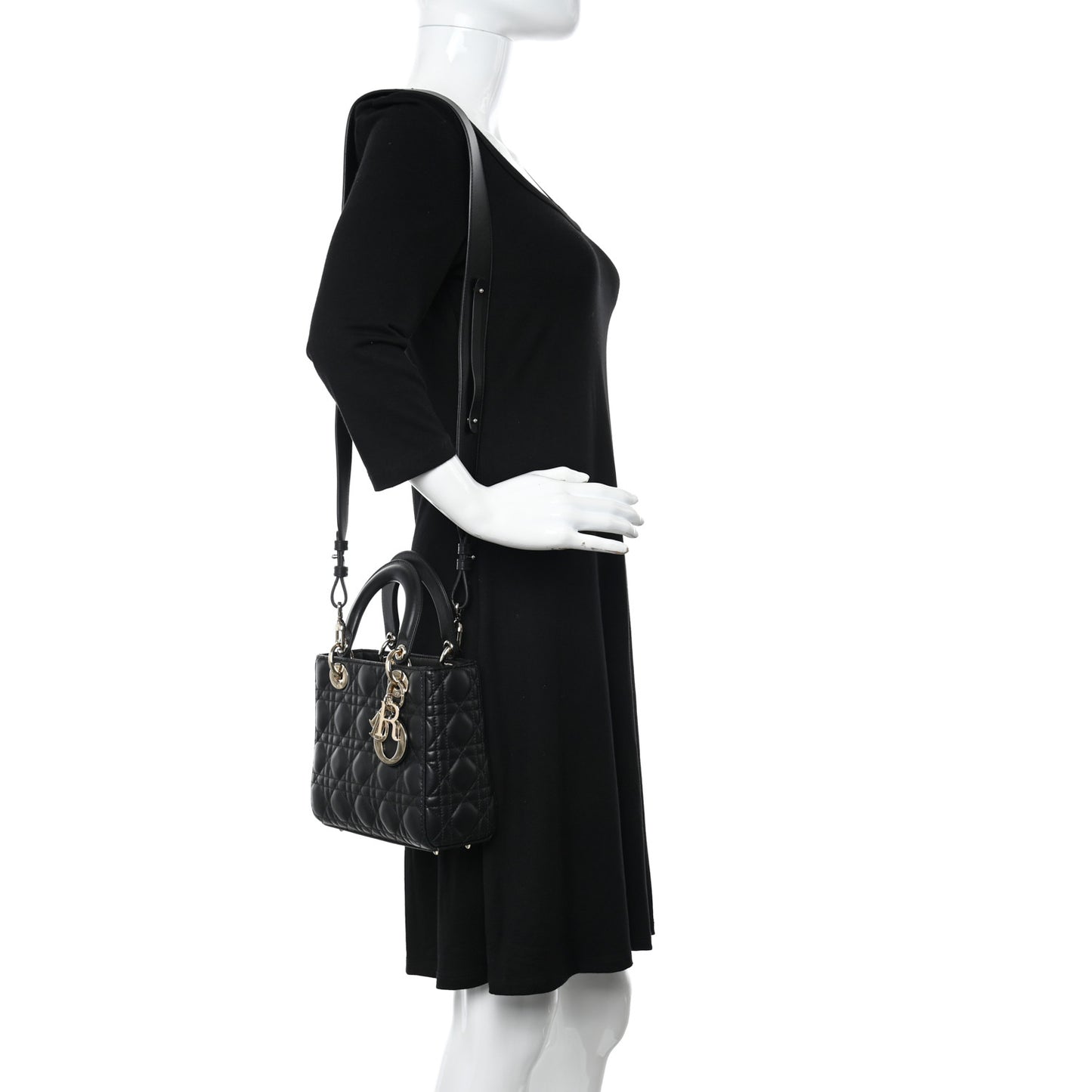 Lambskin Cannage Small My ABCDior Lady Dior Black