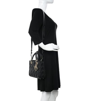 Christian Dior Lambskin Cannage Small My ABCDior Lady Dior Black 2 of 10