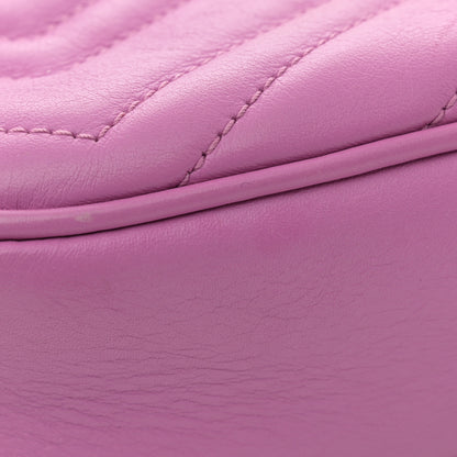 Gucci Calfskin Matelasse Mini GG Marmont Chain Shoulder Bag Candy Mousse 11 of 12