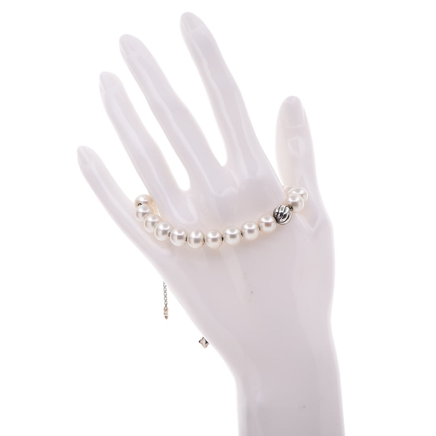 Sterling Silver Pearl 8mm Spiritual Bead Bracelet