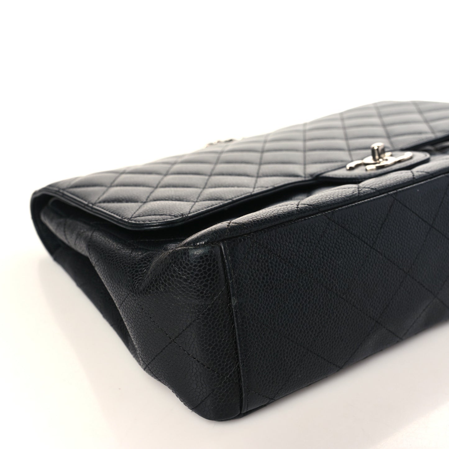 Caviar Quilted Maxi Double Flap Black