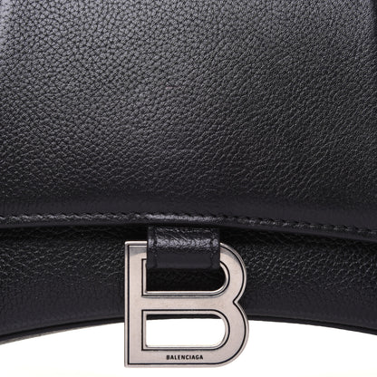 Balenciaga Grained Calfskin Small Hourglass Top Handle Bag Black 11 of 17