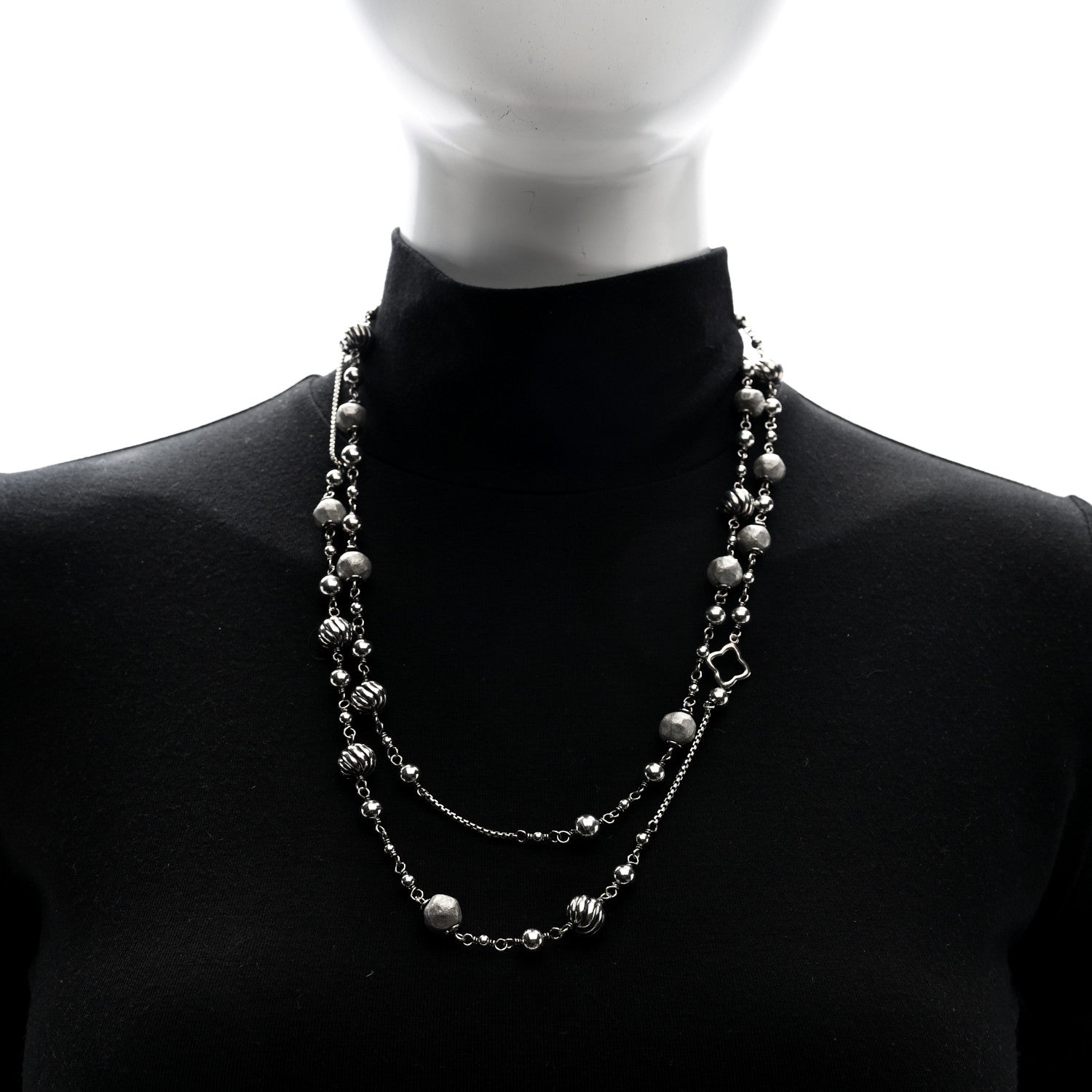 David Yurman Sterling Silver DY Elements Chain Necklace 2 of 4