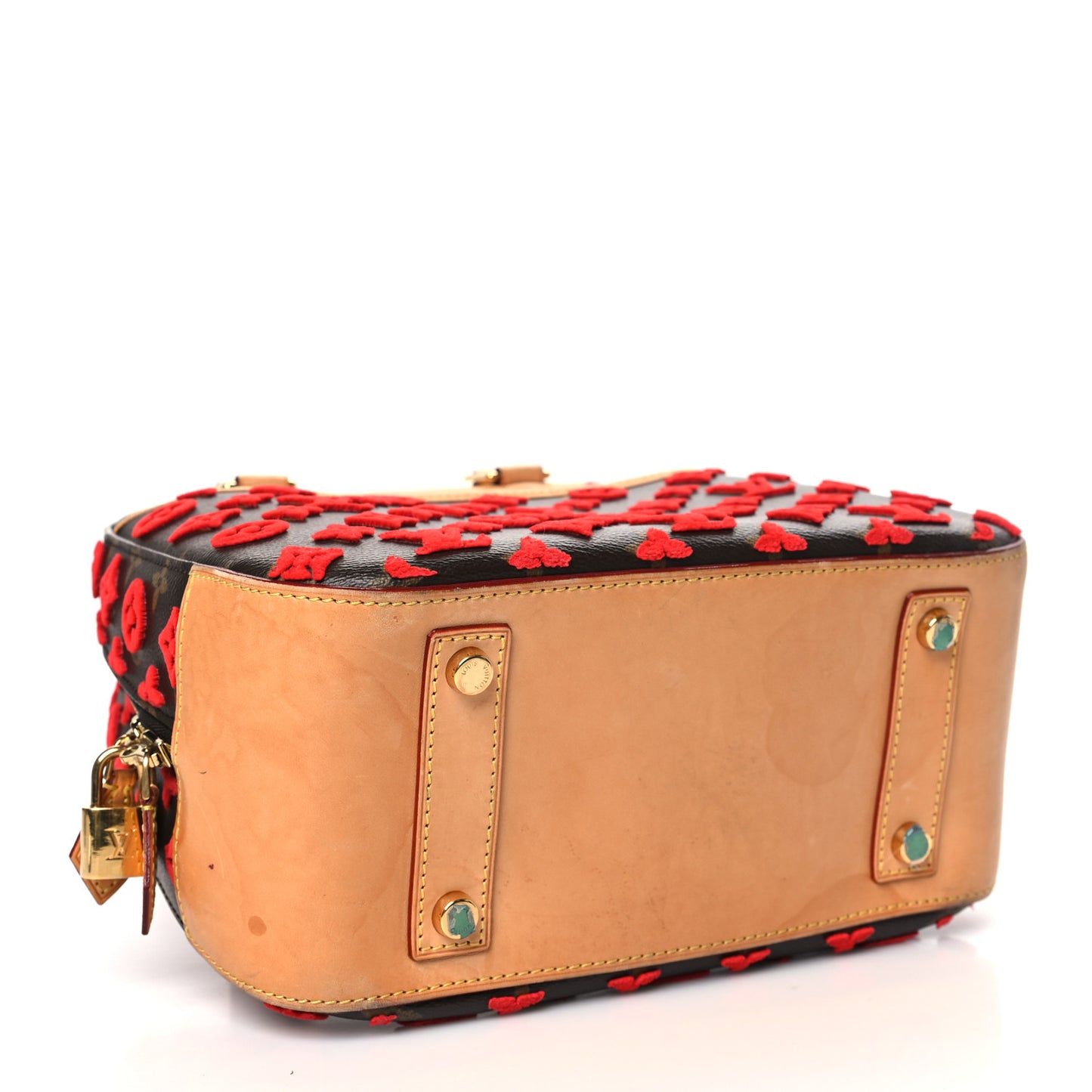 Monogram Tuffetage Deauville Cube Red