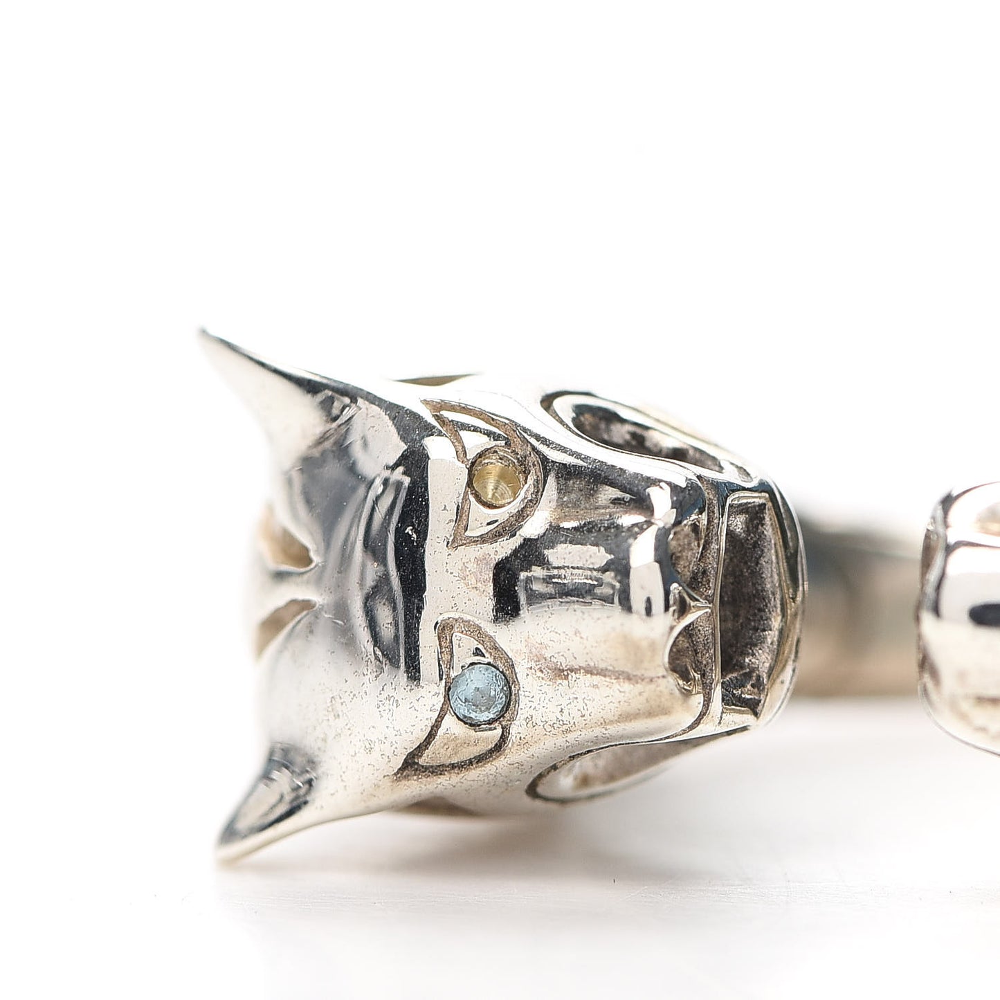 Sterling Silver Macan Double Head Ring 54 6.75