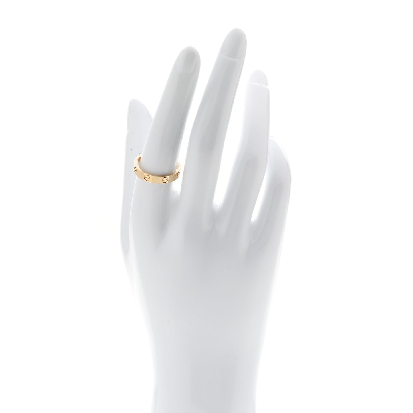 18K Yellow Gold 3.5mm LOVE Wedding Band Ring 56 7.5
