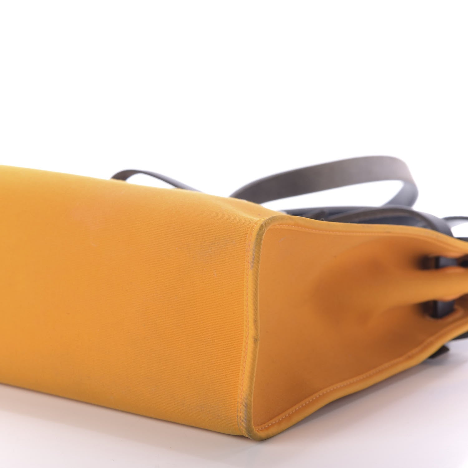 Hermes Vache Hunter Toile Herbag Zip 31 PM Jaune D'or Bleu Izmir Bleu Royale 7 of 9