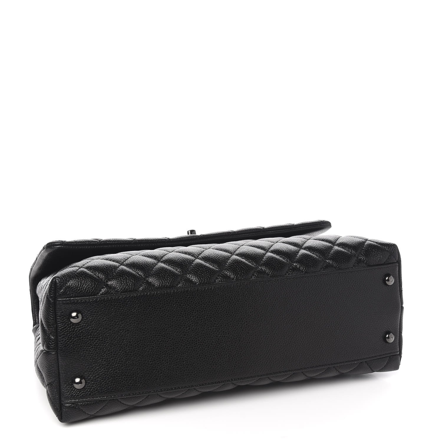 Chanel Caviar Quilted Medium Coco Handle Flap So Black 3 of 9