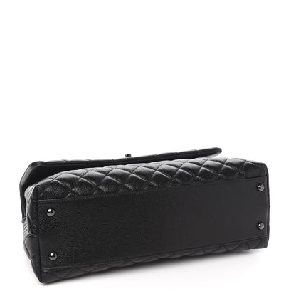 Chanel Caviar Quilted Medium Coco Handle Flap So Black 3 of 9