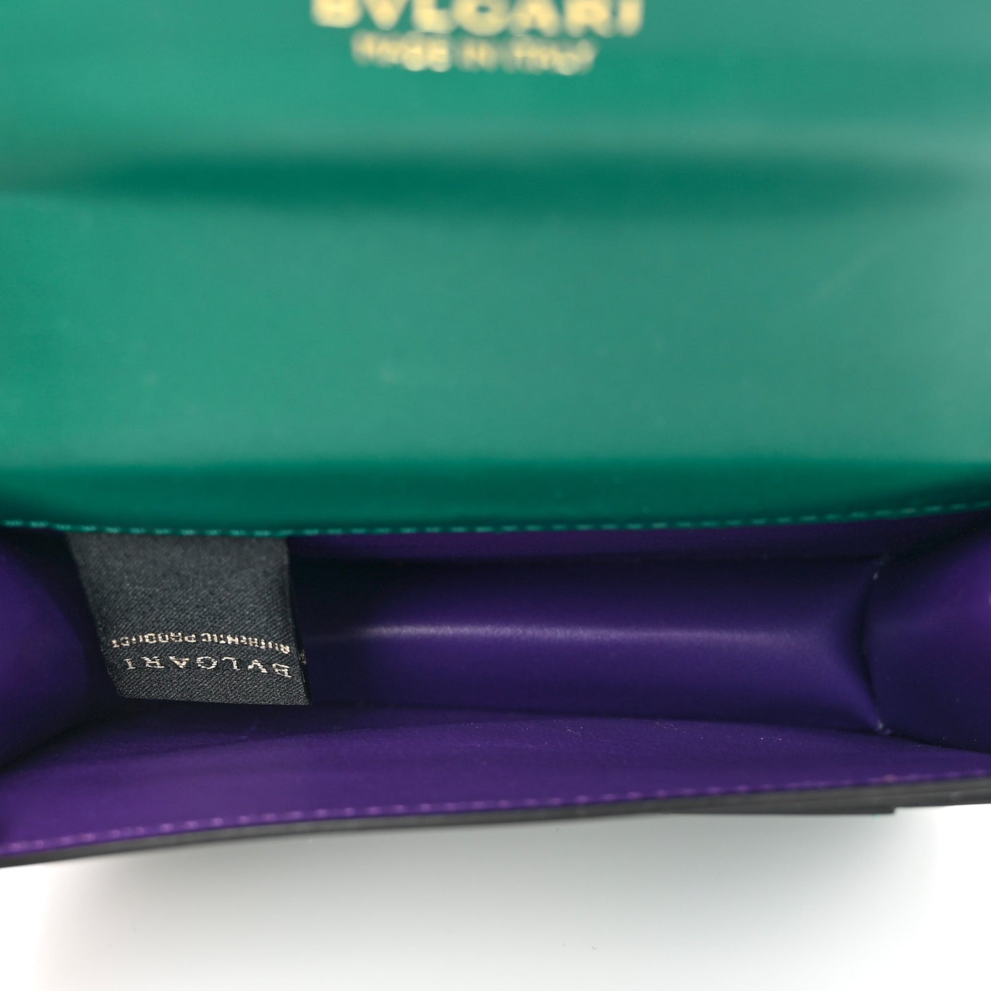 Calfskin Serpenti Forever Purse Card Holder Emerald Violet Amethyst