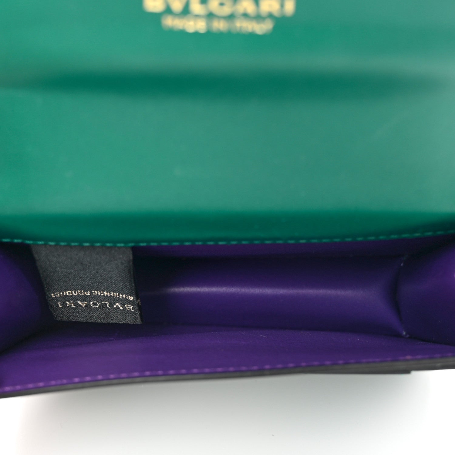 Bulgari Calfskin Serpenti Forever Purse Card Holder Emerald Violet Amethyst 6 of 10