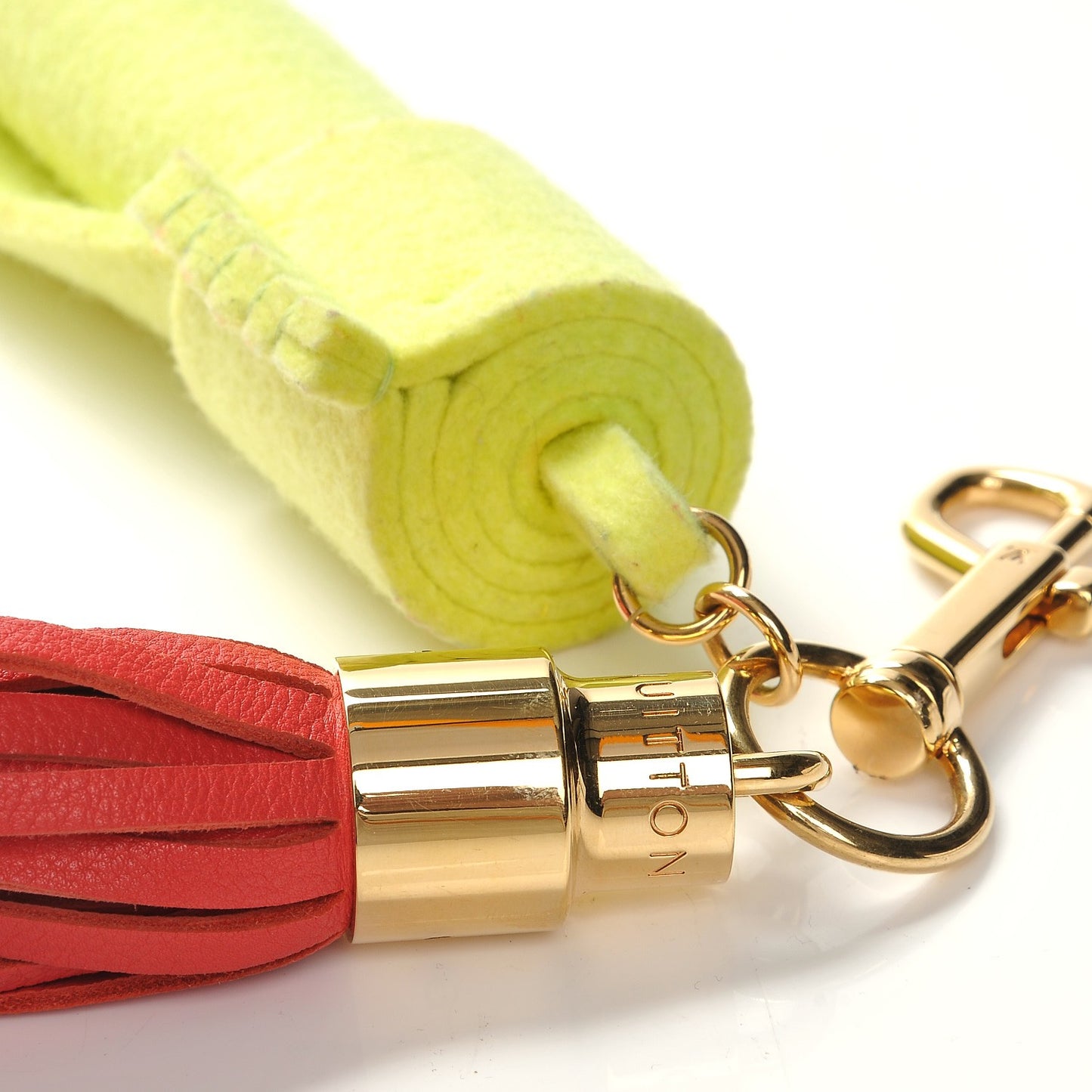 Rainbow Bag Charm Tassel Red