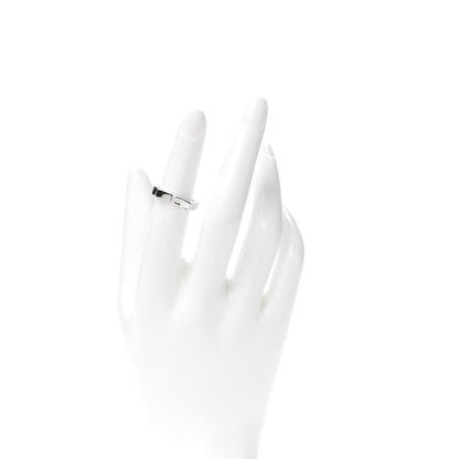 Cartier 18K White Gold Flat C Ring 50 5.25 2 of 4