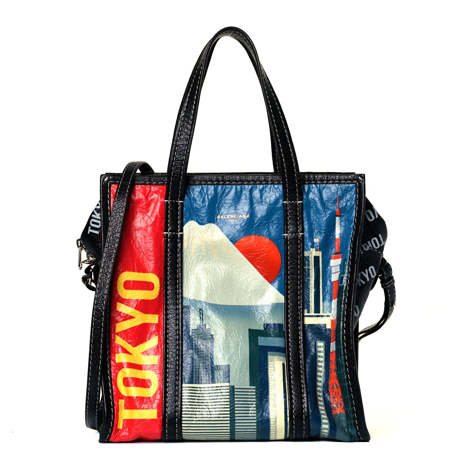 Balenciaga Agneau Arena Tokyo Print S Bazar Shopper Tote Mulitcolor 1 of 15