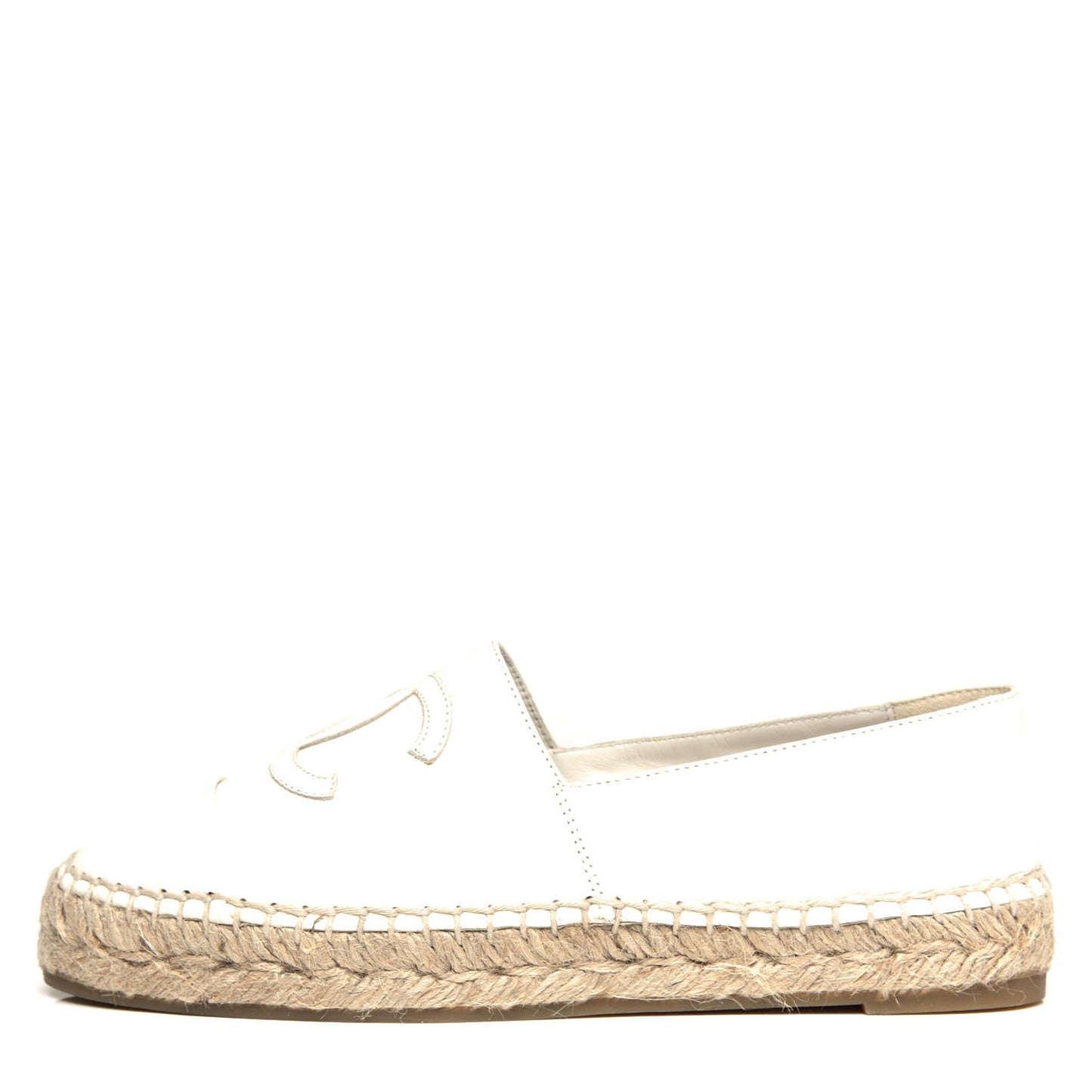Lambskin CC Espadrilles 37 White