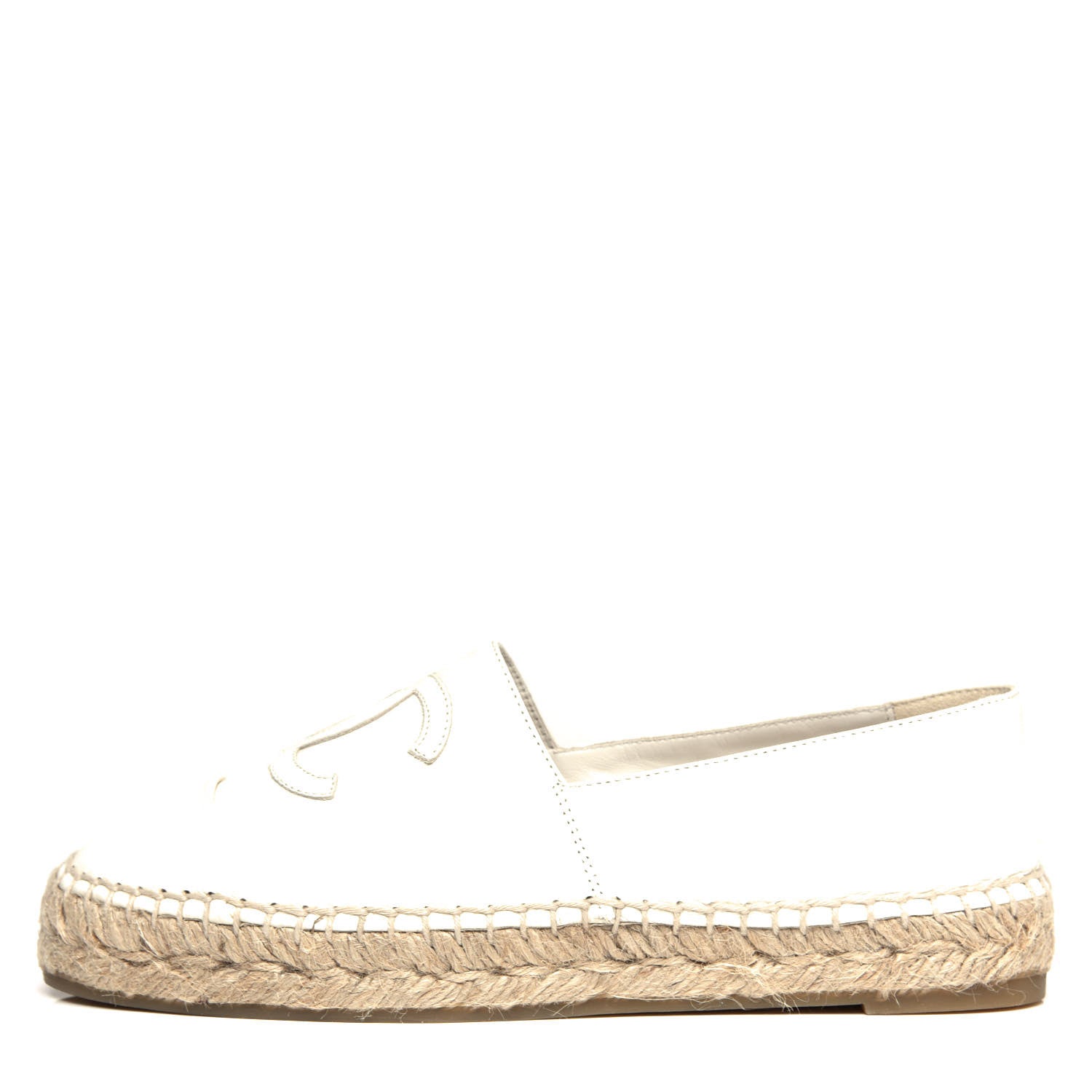 Chanel Lambskin CC Espadrilles 37 White 1 of 12