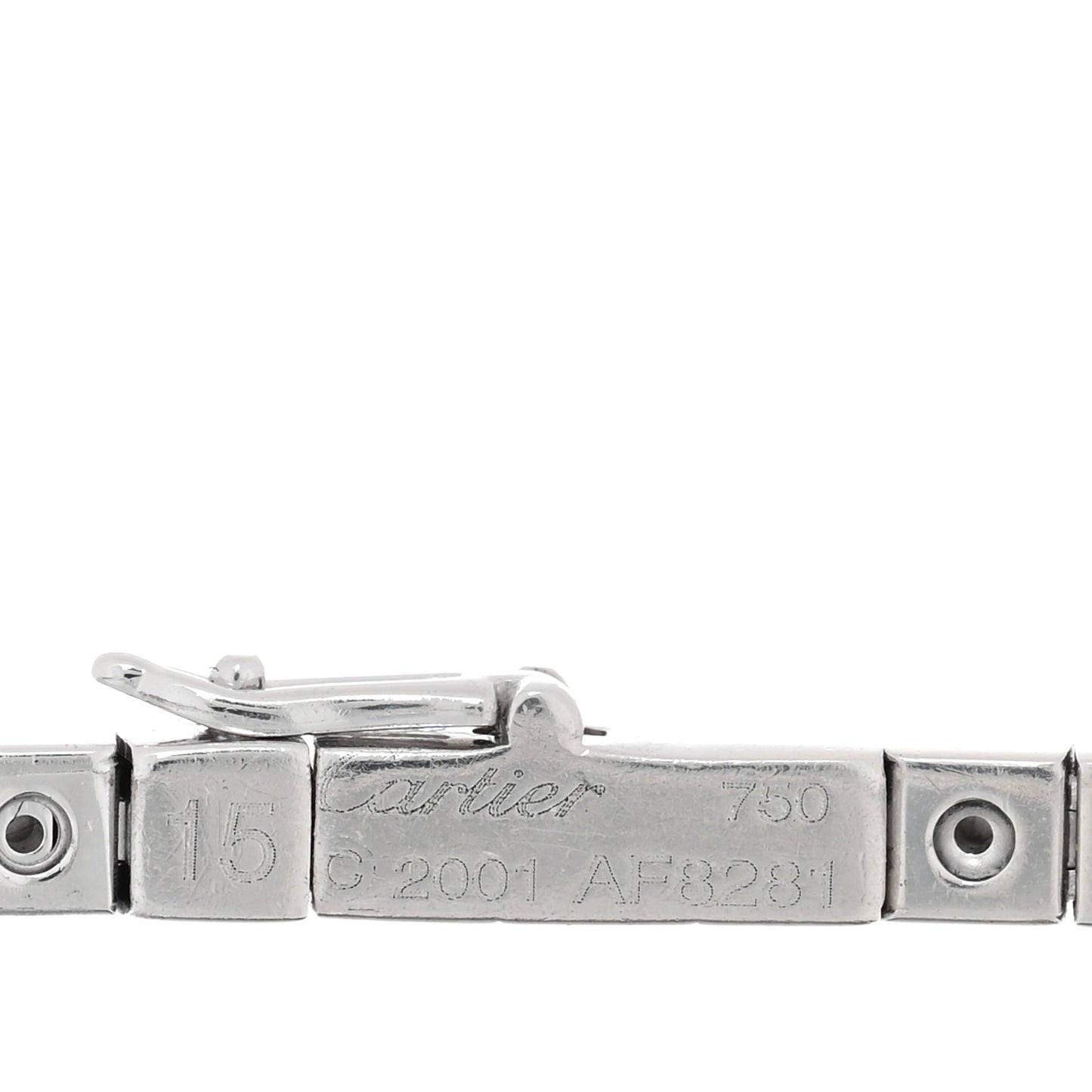 18K White Gold Lanieres Bracelet 15