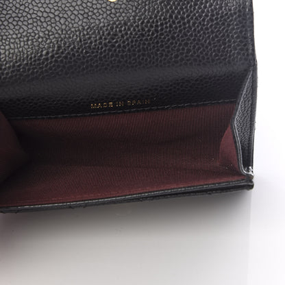Chanel Caviar Quilted Flap Card Holder Wallet Black 4 of 8