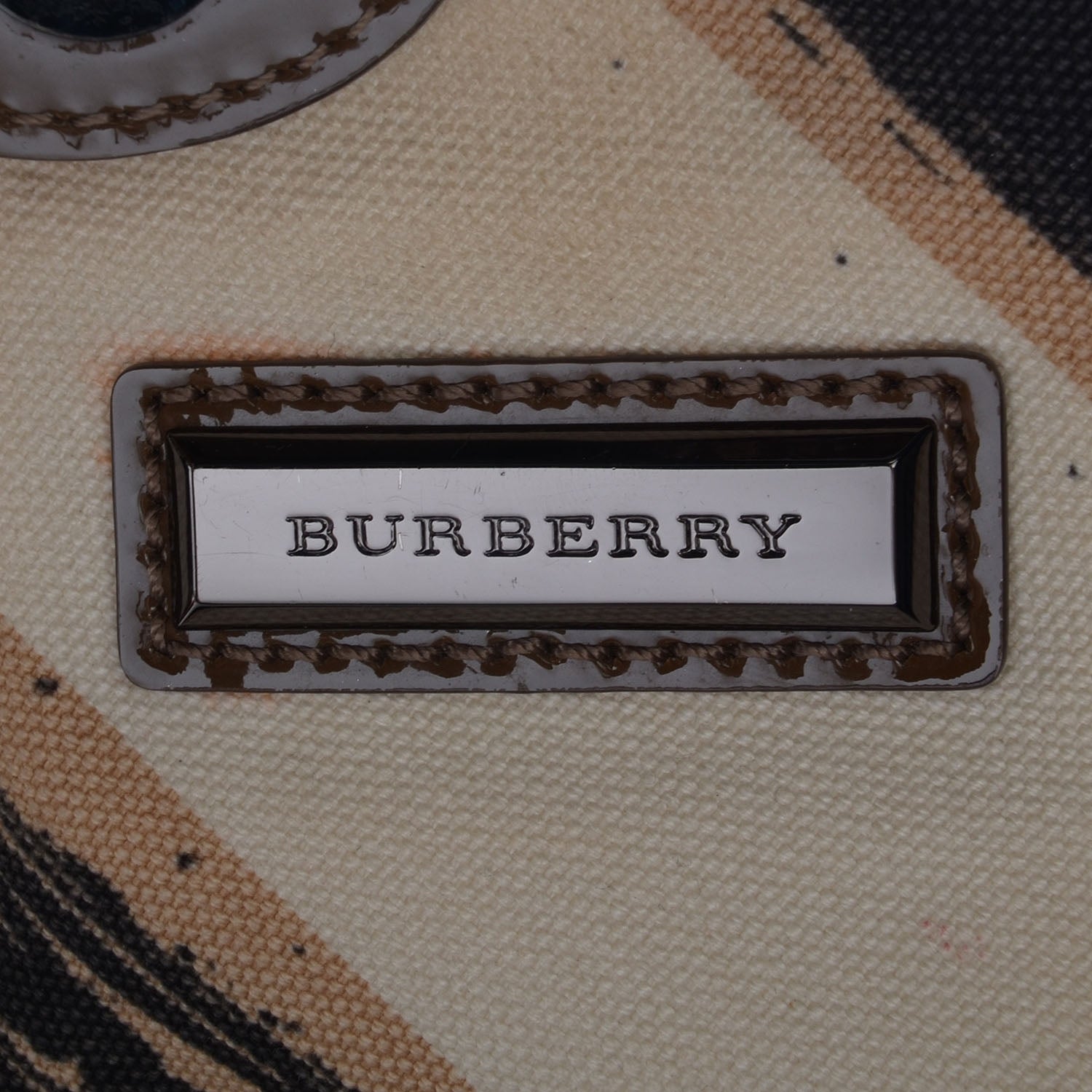 Burberry Summer Canvas Bilmore Medium Tote Amber Bronze 9 of 10