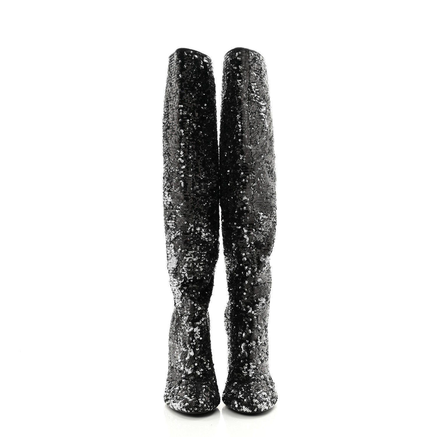 Louis Vuitton Sequin Donna High Boots 39 Black 2 of 9
