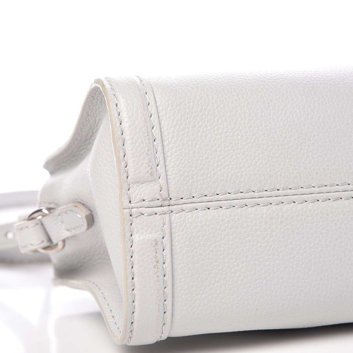 Alexander McQueen Pebbled Calfskin Mini Padlock Tote Gray 8 of 9