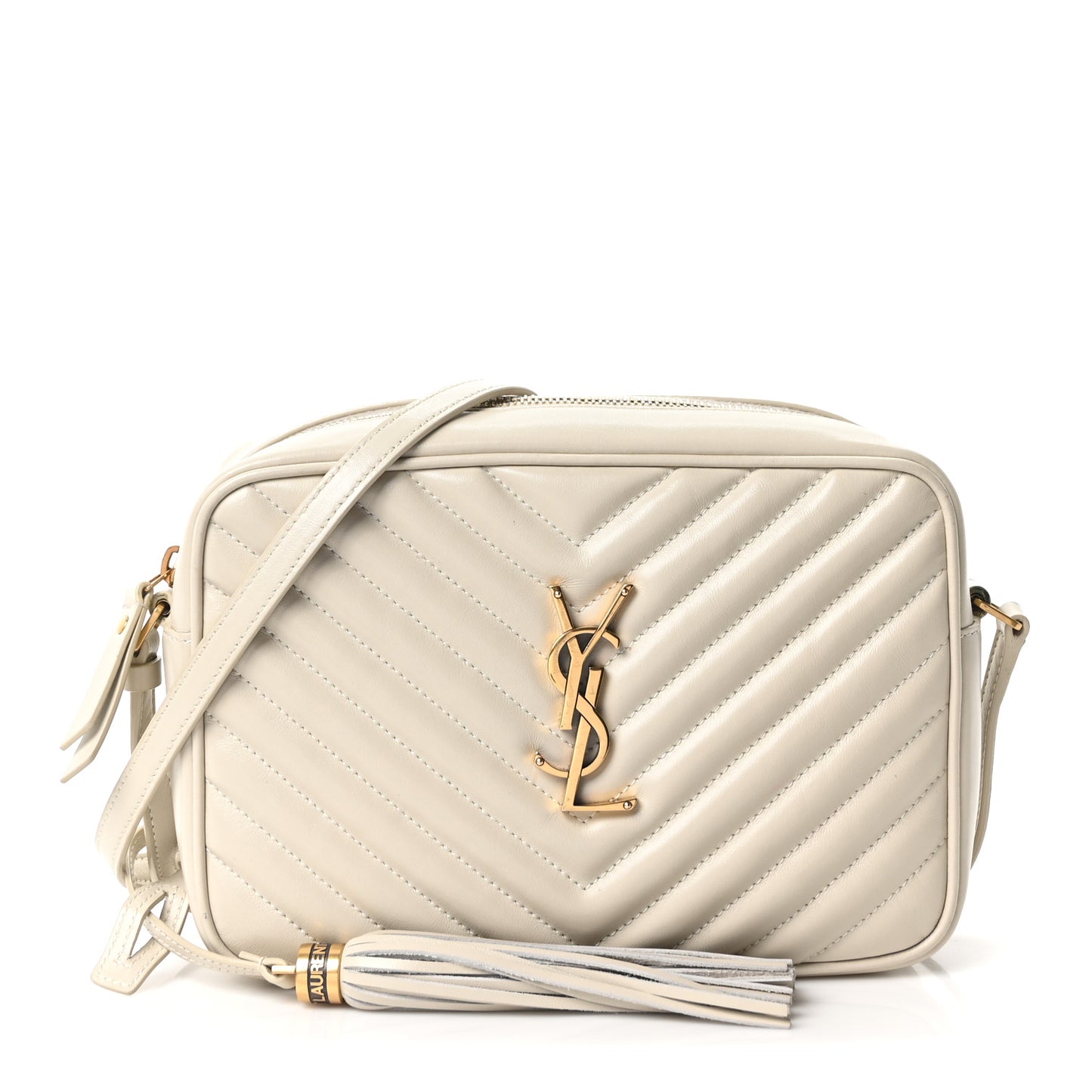 Calfskin Matelasse Monogram Lou Camera Bag Crema Soft