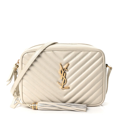 Saint Laurent Calfskin Matelasse Monogram Lou Camera Bag Crema Soft 1 of 10