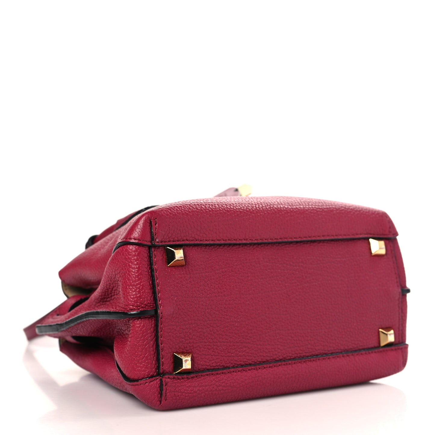 Grained Calfskin Mini Milla Tote Burgundy