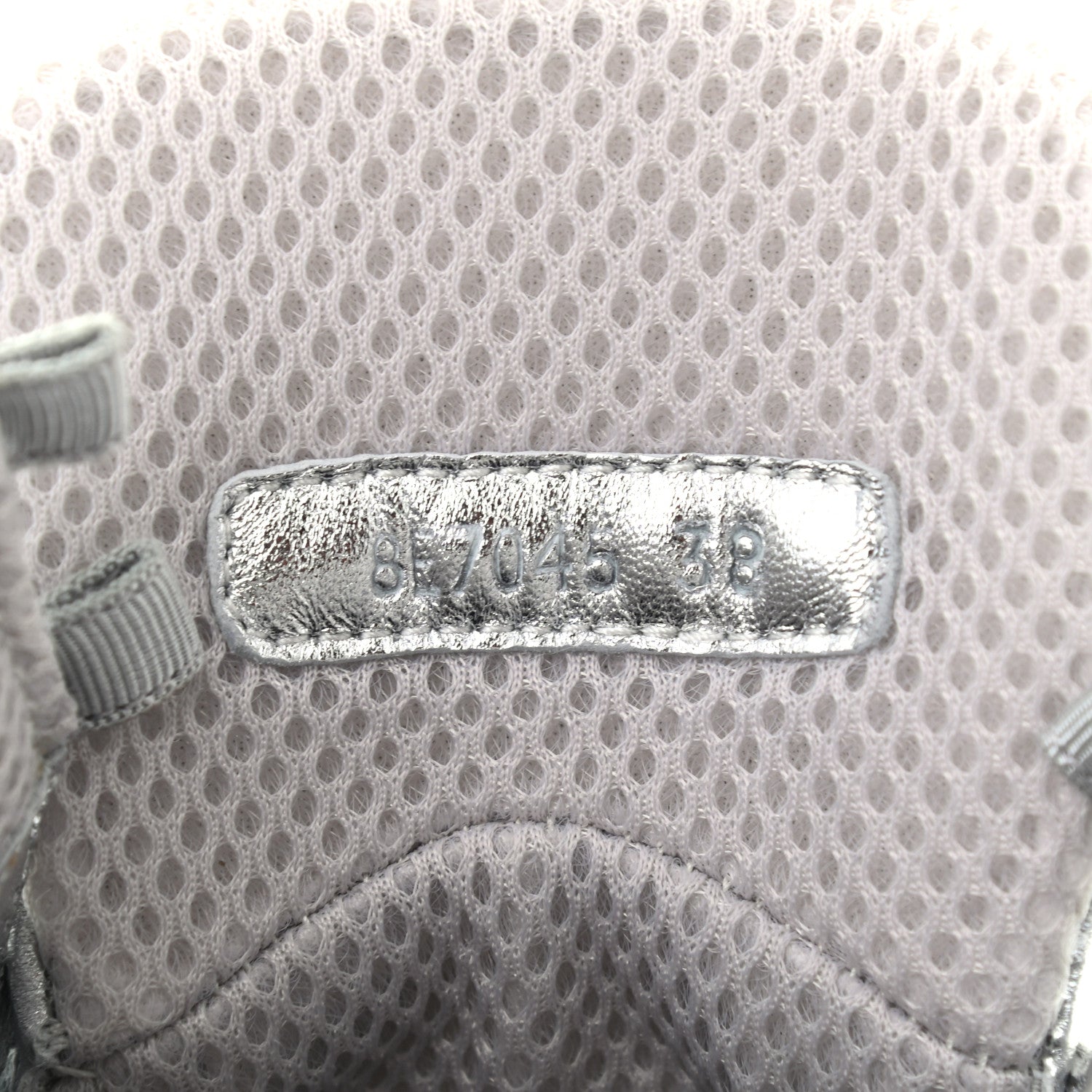 Fendi X NICKI MINAJ Metallic Nappa Macro FF Embossed Prints On High Top Sneakers 38 Silver 8 of 8