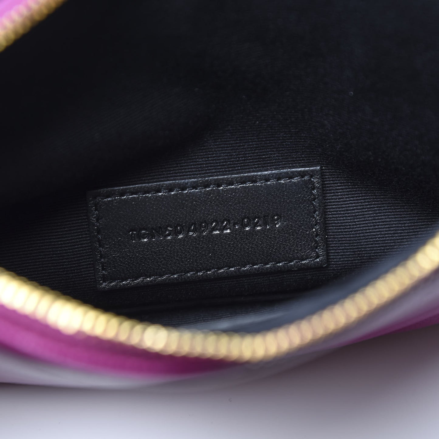Grain De Poudre Chevron Monogram Bill Pouch Dark Grape