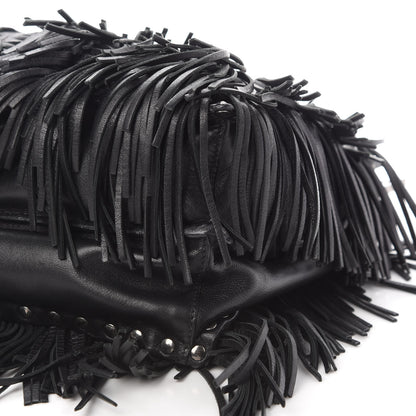 Prada Nappa Fringe Tote Black 7 of 7