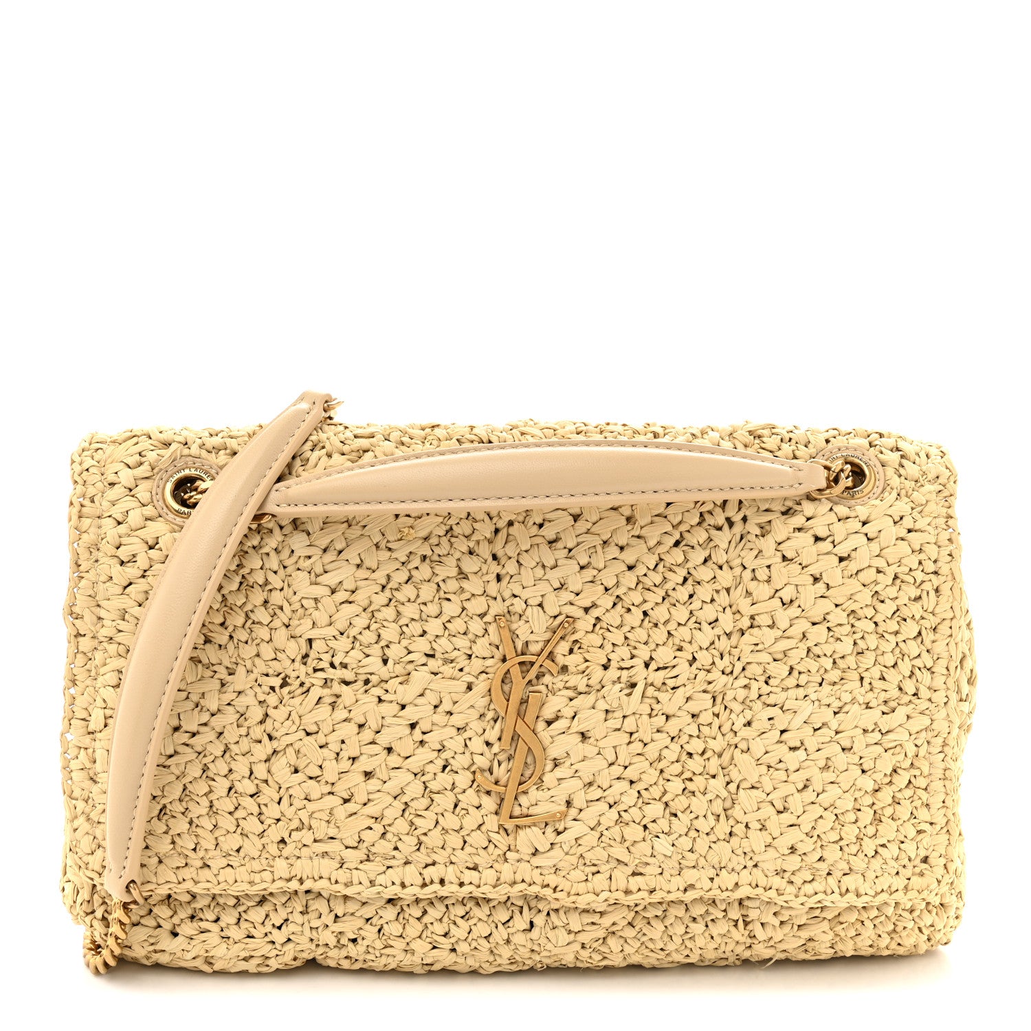 Saint Laurent Raffia Monogram Medium Jamie Natural Avorio 1 of 10