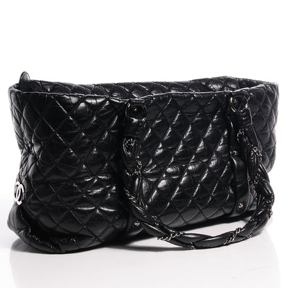 Chanel Distressed Lambskin Vintage Ligne Lady Braid XL Tote Black 3 of 7