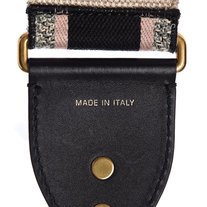 Christian Dior Canvas Embroidered Shoulder Strap Rose Multicolor 4 of 8