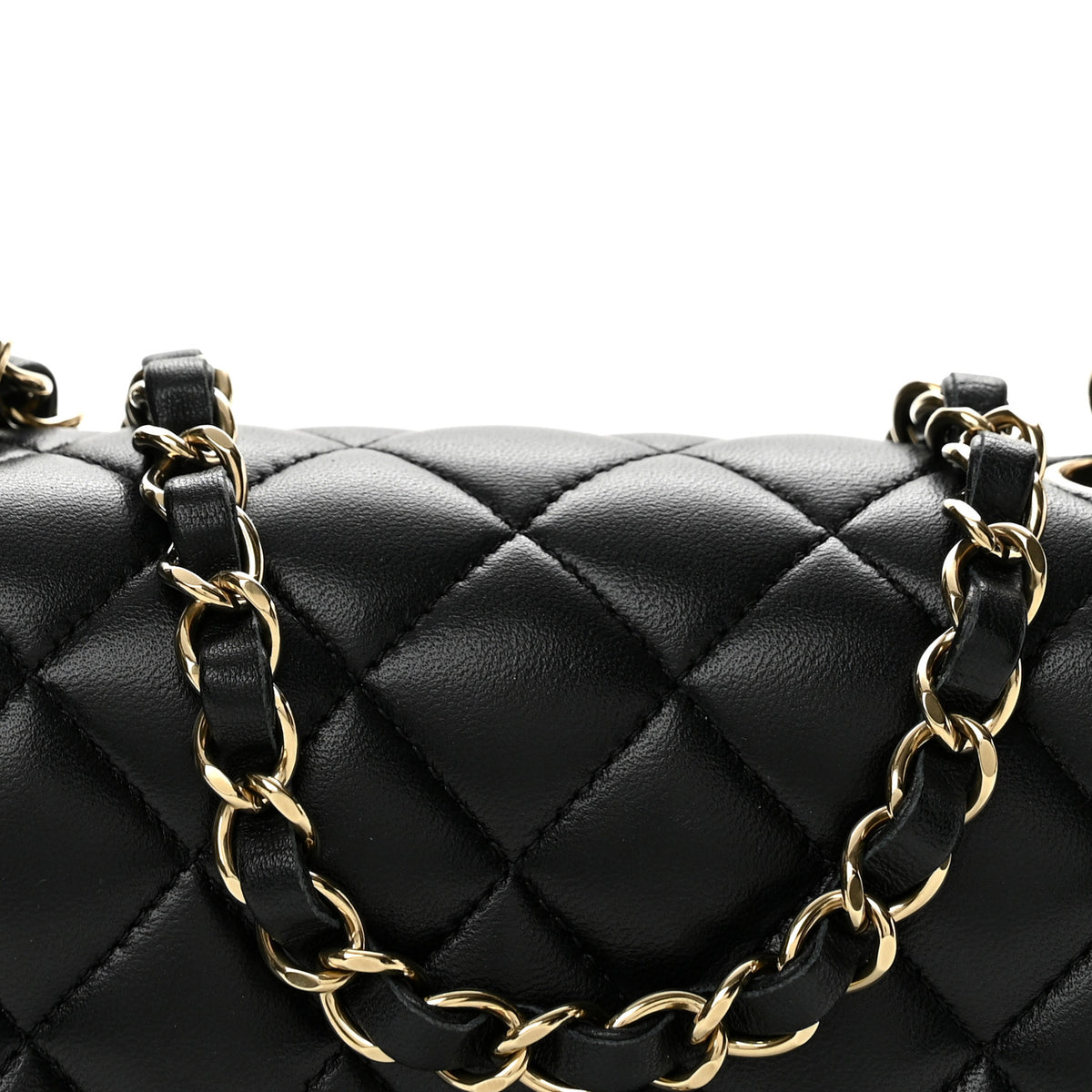 Chanel Lambskin Quilted Mini Square Flap Black 8 of 13