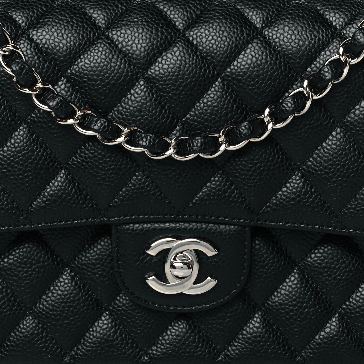 Chanel Caviar Quilted Medium Double Flap Black 8 of 11