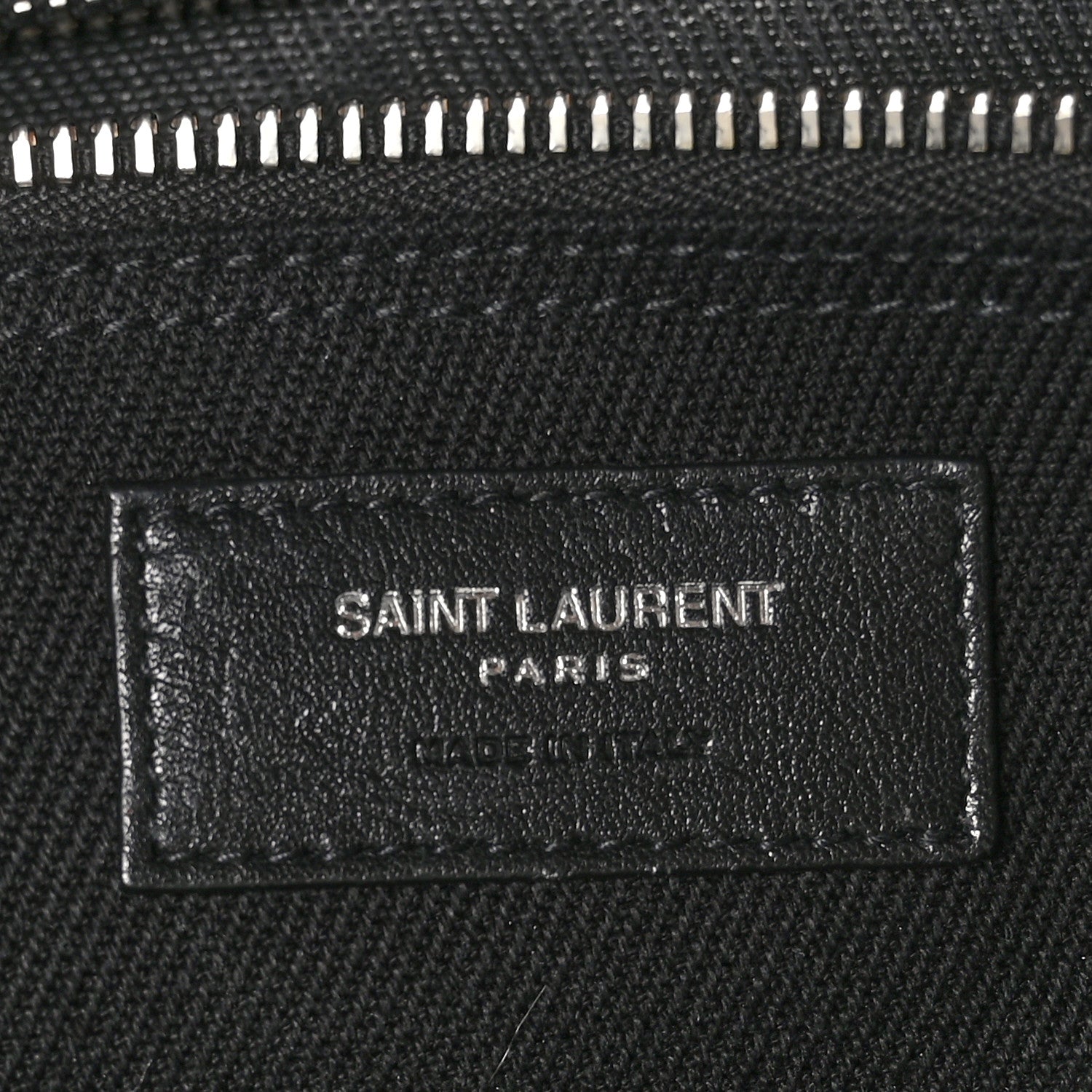 Saint Laurent Linen Calfskin Rive Gauche Tote Black 6 of 10