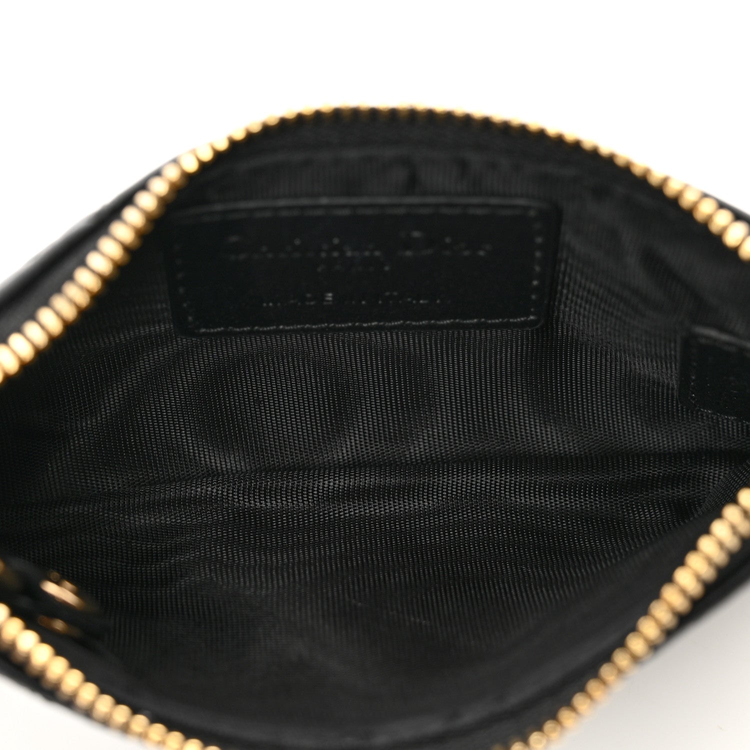 Christian Dior Lambskin Cannage Lady Dior Zipped Key Case Black 5 of 6