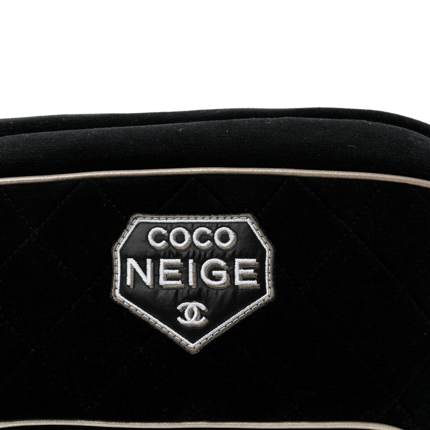 Chanel Velvet Quilted Coco Neige Waist Bag Black 9 of 11