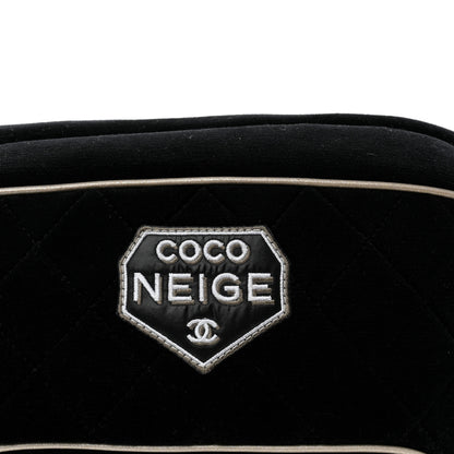 Chanel Velvet Quilted Coco Neige Waist Bag Black 9 of 11
