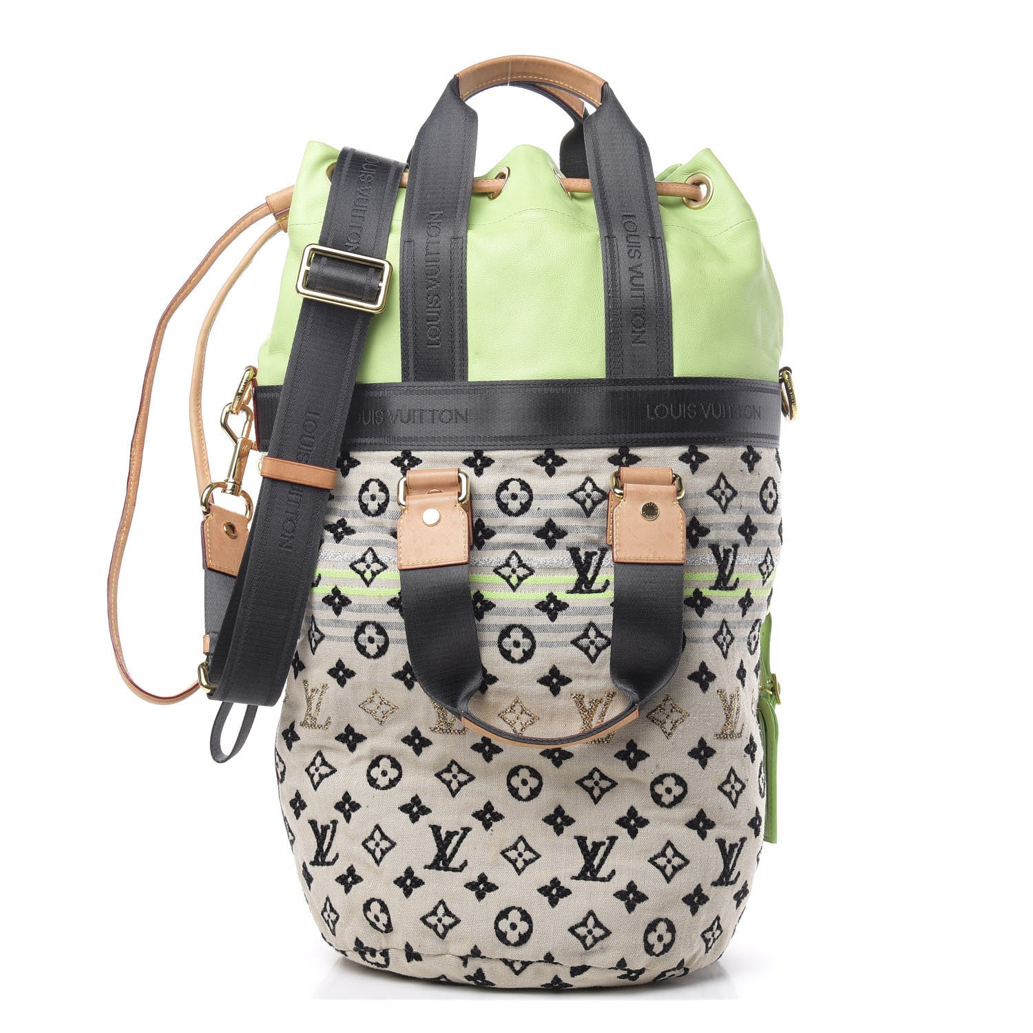 Louis Vuitton Fabric Jacquard Monogram Cheche Gypsy PM Vert 1 of 14