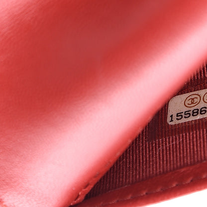 Chanel Lambskin Quilted Large Zip Around Organizer Wallet Red 7 of 9