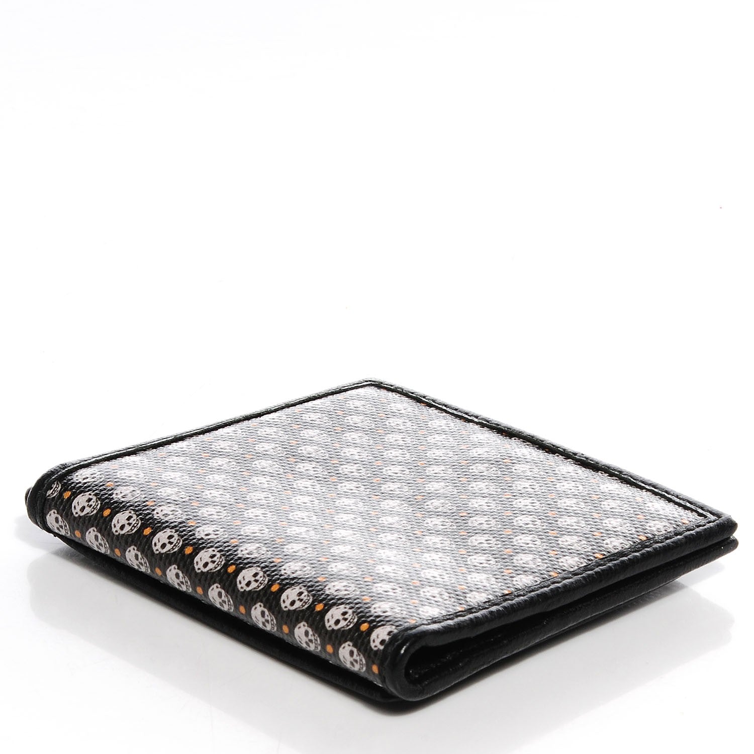 Alexander McQueen Coated Canvas Skull Print Money Clip Wallet 4 of 7