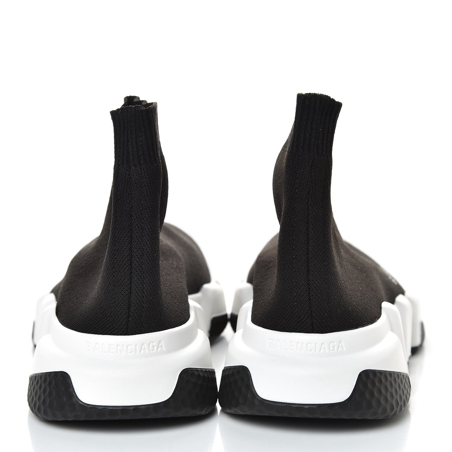 Neoprene Knit Womens Speed Sneakers 40 Black White